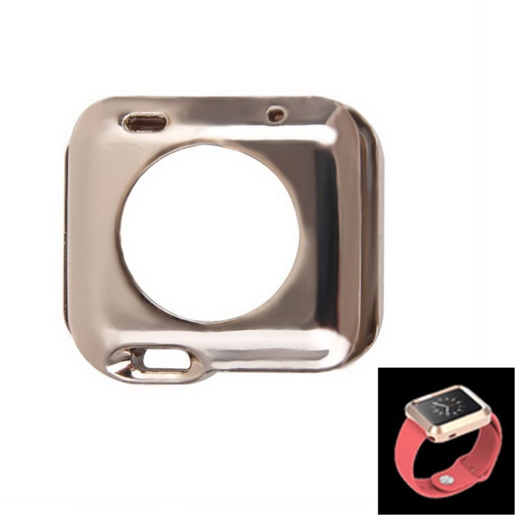 For Apple Watch 38mm Plating TPU Protective Case(Rose Gold)