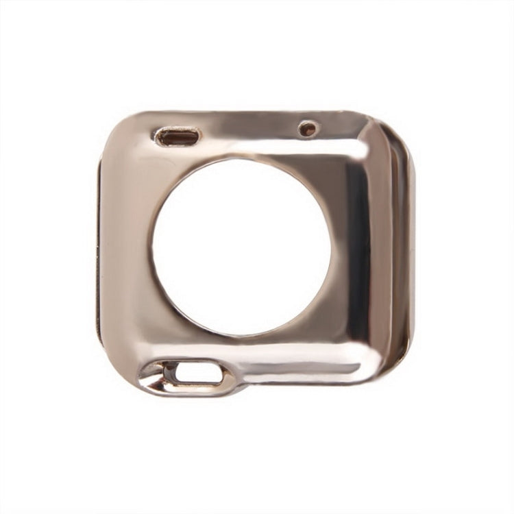 For Apple Watch 38mm Plating TPU Protective Case(Rose Gold)