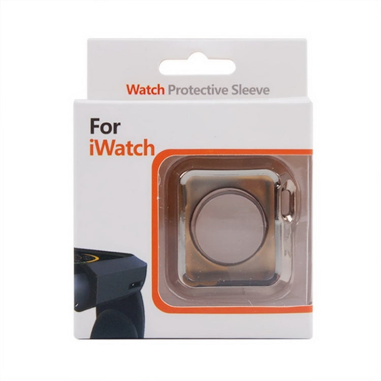For Apple Watch 38mm Plating TPU Protective Case(Rose Gold)