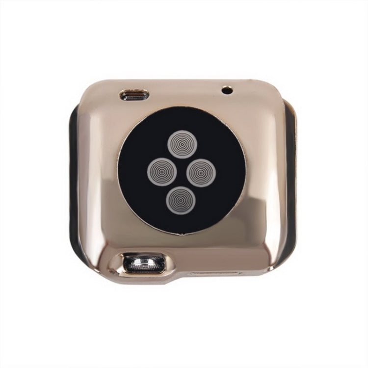 For Apple Watch 38mm Plating TPU Protective Case(Rose Gold)