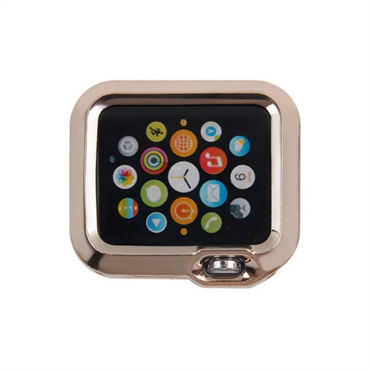 For Apple Watch 38mm Plating TPU Protective Case(Rose Gold)