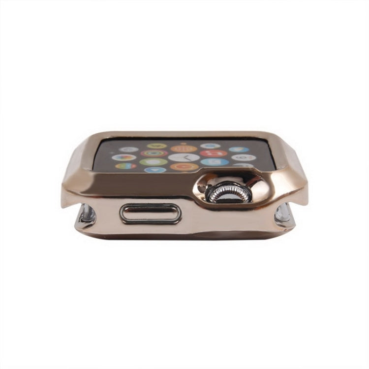 For Apple Watch 38mm Plating TPU Protective Case(Rose Gold)