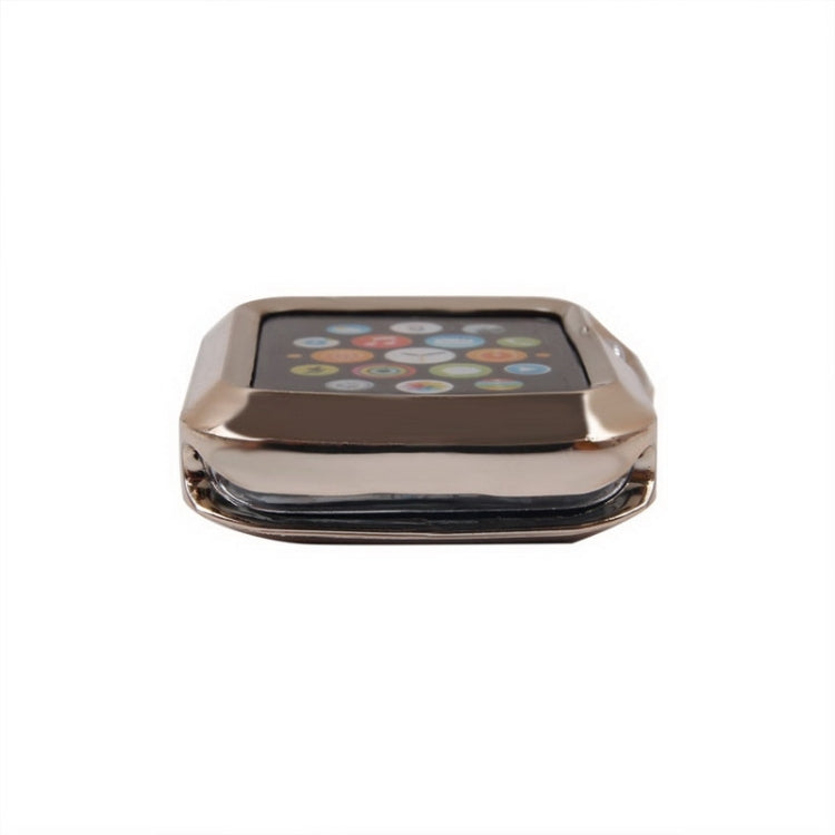 For Apple Watch 38mm Plating TPU Protective Case(Rose Gold)