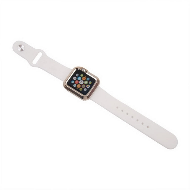 For Apple Watch 38mm Plating TPU Protective Case(Rose Gold)