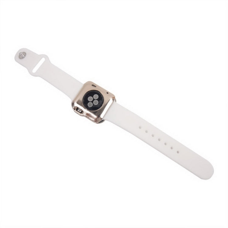 For Apple Watch 38mm Plating TPU Protective Case(Rose Gold)