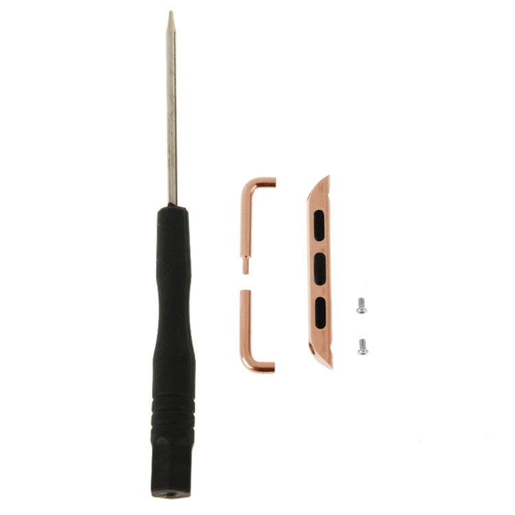2 PCS for Apple Watch 42mm Metal Strap Connector Metal Buckle with Screwdrivers Tool