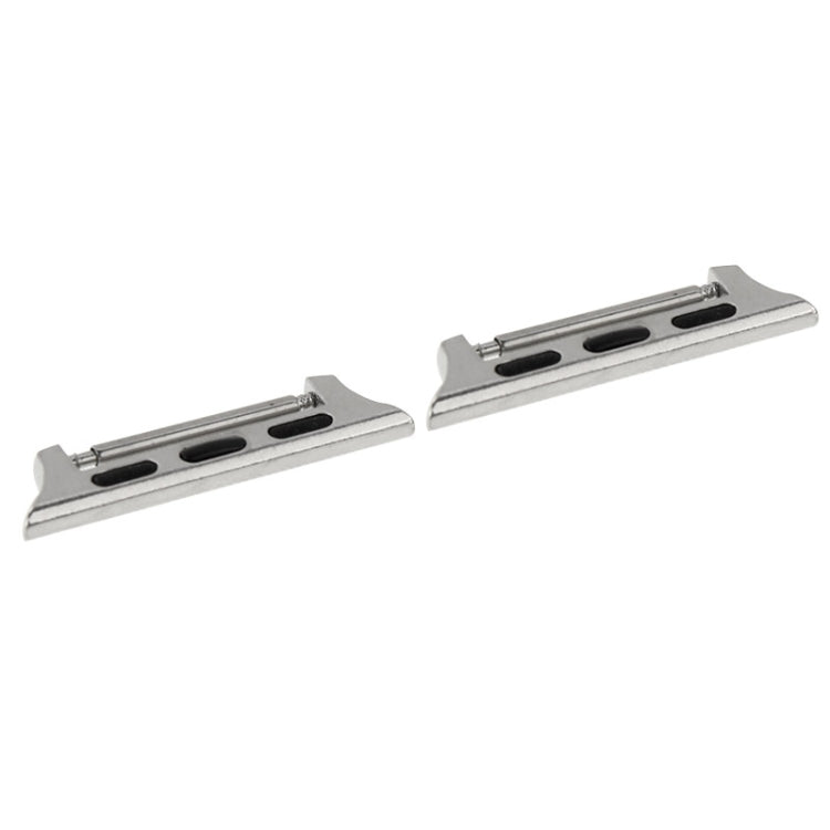 2 PCS for Apple Watch 38mm Metal Strap Connector Metal Buckle(Silver)