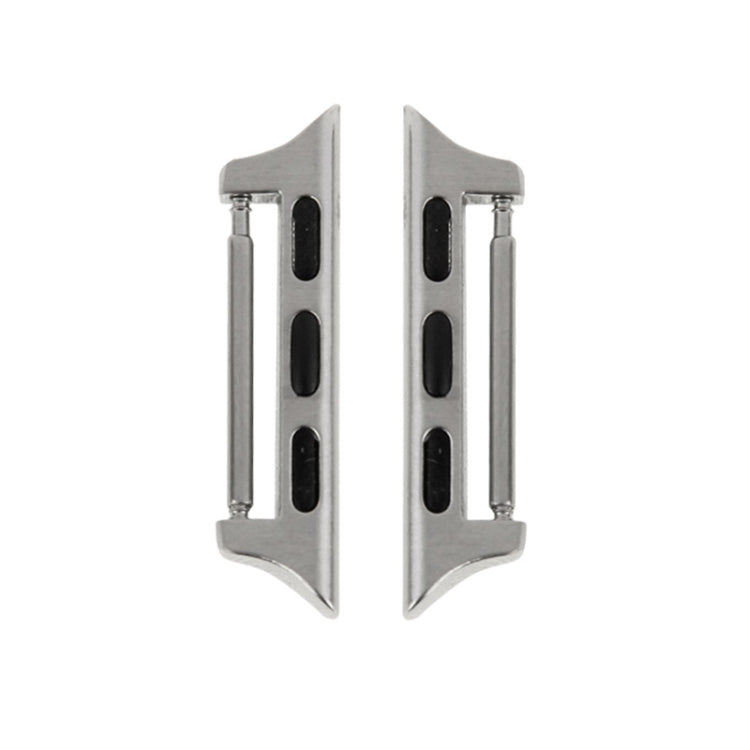 2 PCS for Apple Watch 42mm Metal Strap Connector Metal Buckle(Silver)