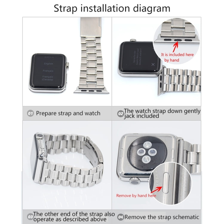 2 PCS for Apple Watch 42mm Metal Strap Connector Metal Buckle(Silver)