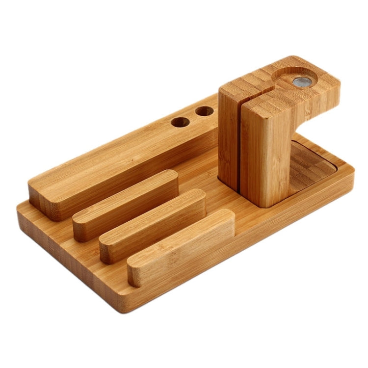 3 in 1 Bamboo Charging Holder Display Stand for Apple Watch 38mm & 42mm / iPhone 6 & 6 Plus / iPhone 5 & 5S & 5C / iPad