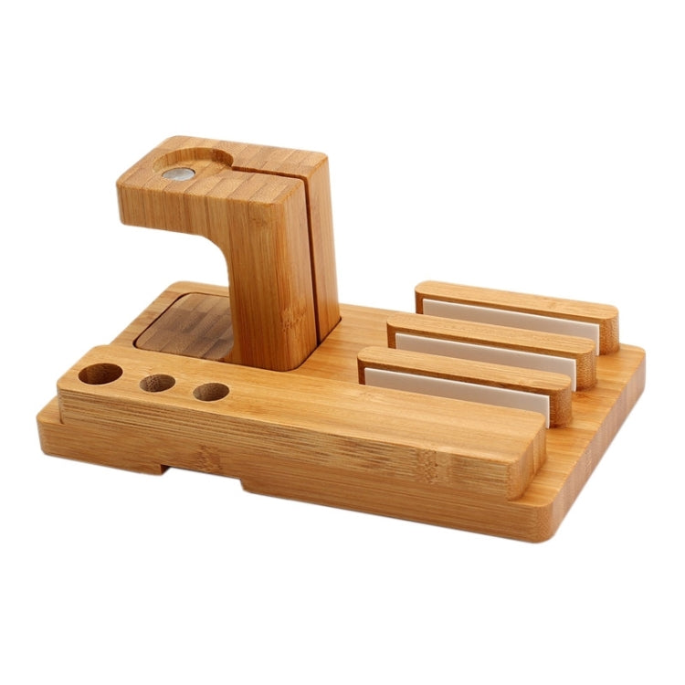 3 in 1 Bamboo Charging Holder Display Stand for Apple Watch 38mm & 42mm / iPhone 6 & 6 Plus / iPhone 5 & 5S & 5C / iPad