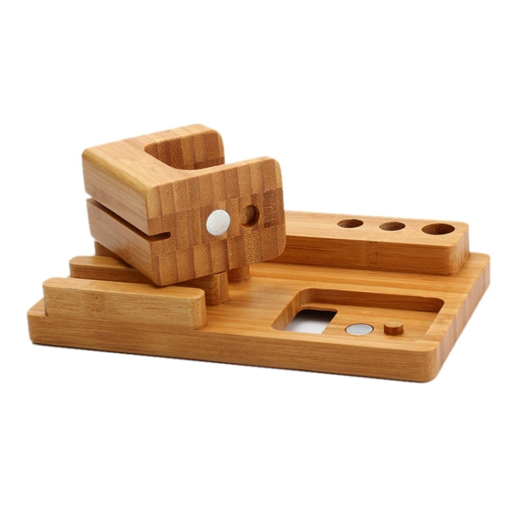 3 in 1 Bamboo Charging Holder Display Stand for Apple Watch 38mm & 42mm / iPhone 6 & 6 Plus / iPhone 5 & 5S & 5C / iPad