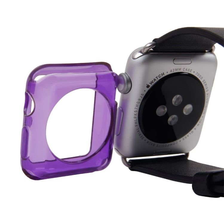 For Apple Watch 42mm Transparent TPU Protective Case