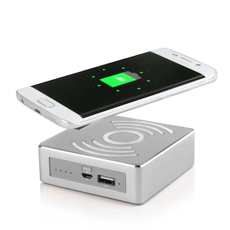 Metal Holder for Apple Watch 38mm & 42mm with Wireless Charger & Power Bank, Wireless Charger for Galaxy S6 / S6 edge / S6 edge Plus / Note 5, Apple Watch Charging Cable Not Included