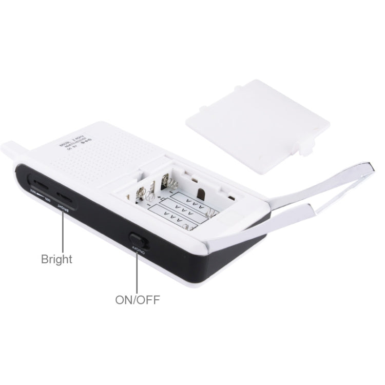 2.4GHz, 5V 1A, 2.5 inch LCD Screen Wireless Security Kit Baby Camera Baby Monitor, Support USB Network, Built in Micorphone in Camera & Speaker, Model: 8609L(White)