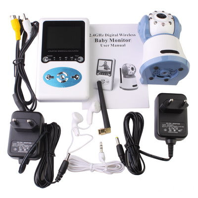 2.4GHZ Wireless Digital Baby Monitor Two way Speak & Night Vision, Built-in rechargeable Li-battery