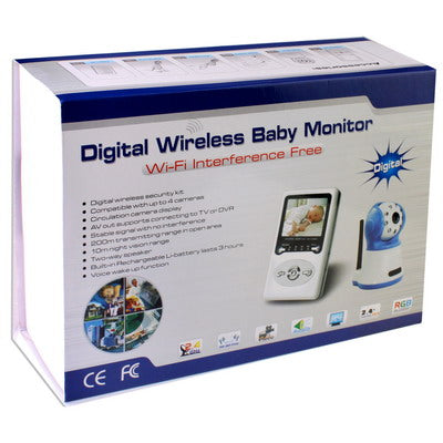 2.4GHZ Wireless Digital Baby Monitor Two way Speak & Night Vision, Built-in rechargeable Li-battery