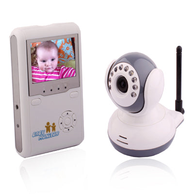 2.4GHZ Wireless Digital Baby Monitor Two way Speaker & Night Vision, Built-in rechargeable Li-battery(White)