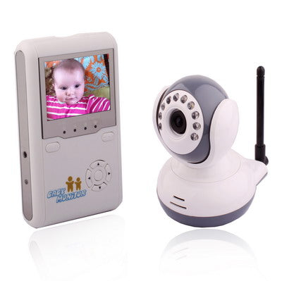 2.4GHZ Wireless Digital Baby Monitor Two way Speaker & Night Vision, Built-in rechargeable Li-battery(White)