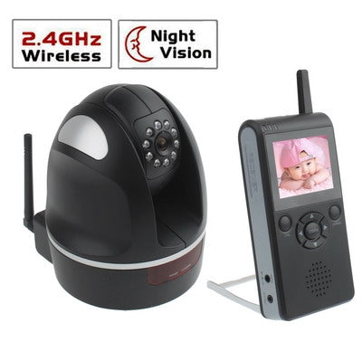 2.4GHz Digital Wireless Pan-Tilt-Zoom Camera and 2.4 inch TFT Screen Receiver Surveillance System (SR-8229JE)(Black)