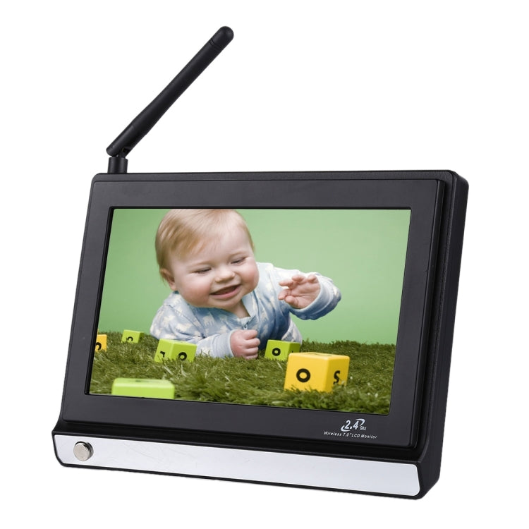 2.4GHz Wireless Baby Monitor with 7.0 inch LCD Display / Night Vision / Remote Control, Built-in Rechargeable Li-battery(Black)