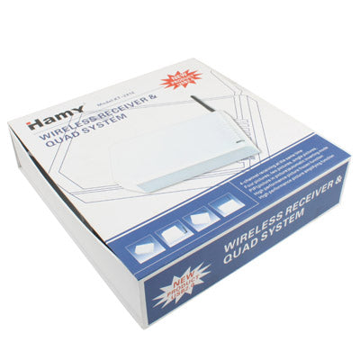 USB 2.0 2.4GHz Wireless Receiving 4-Channel Multiplexer (Monitor)(White)