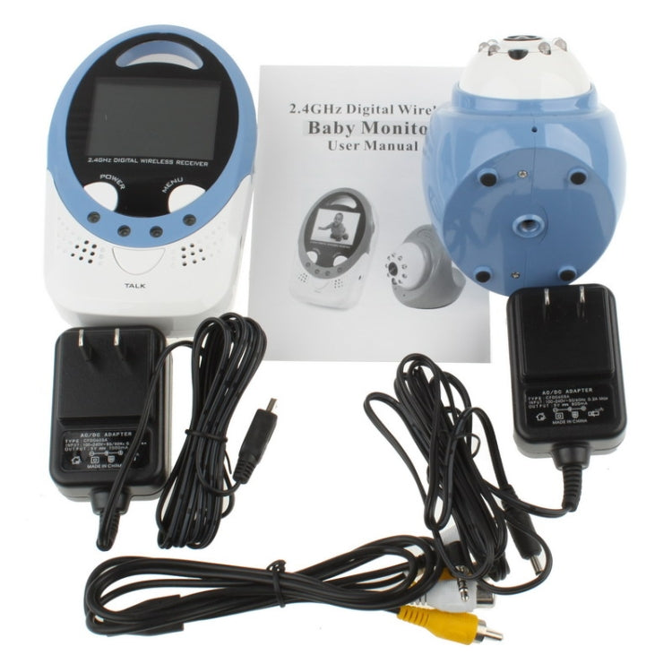 2.4 inch LCD Wireless Digital Baby Monitor with Two-Way Speakers Night Working Version , Transmit distance: 200m(Blue)