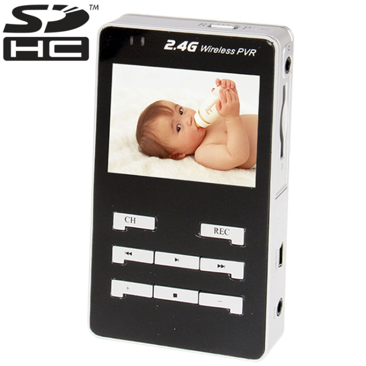 2.4GHz 2.5 inch TFT LCD 1/3 CMOS Wireless Camera Digital Recorder(Black)