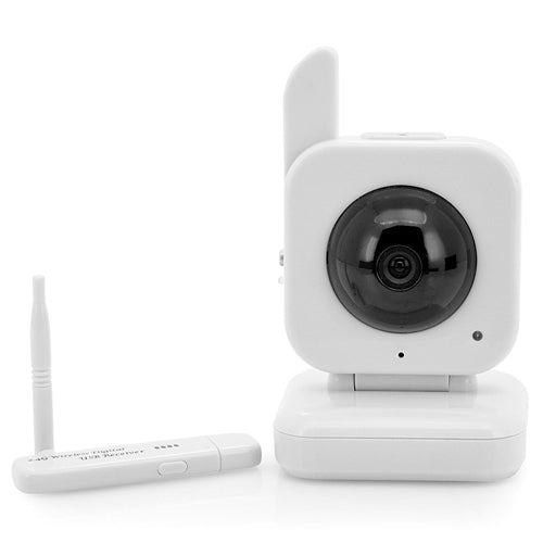 USB Digital Wireless Baby Monitor, 0.3MP Camera, 1/4 inch CMOS Sensor, 5 Meter Night Vision Range (H153)(White)