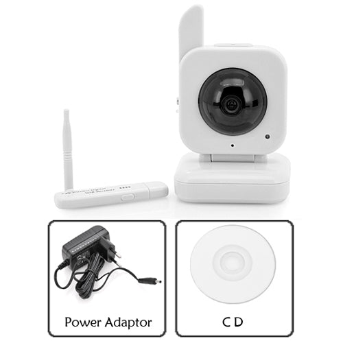 USB Digital Wireless Baby Monitor, 0.3MP Camera, 1/4 inch CMOS Sensor, 5 Meter Night Vision Range (H153)(White)