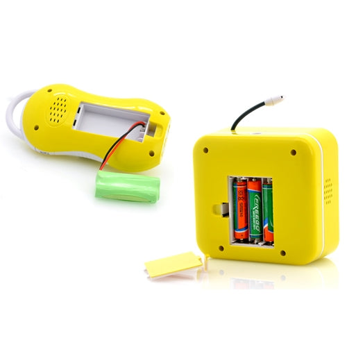 Two Way Audio Wireless Baby Monitor with Charging Dock, 300m Range Temperature Sensor & Temperature Range Alert (I386)(Yellow)