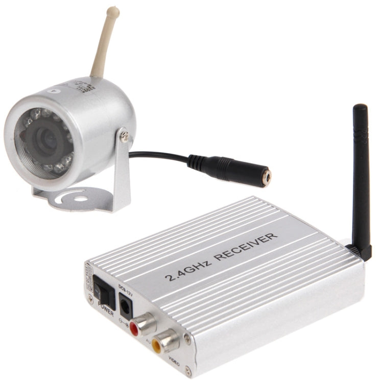 2.4GHz Wireless Receiver and Waterproof Camera 11 LED, Built in Microphone for Audio Monitoring, Support Night Vision (Effective Range:7m), Max Support 4 Cameras
