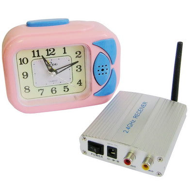 2.4G Wireless Hidden camera and receiver, built in microphone for audio monitoring,Max support 4 camera