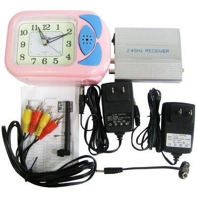 2.4G Wireless Hidden camera and receiver, built in microphone for audio monitoring,Max support 4 camera