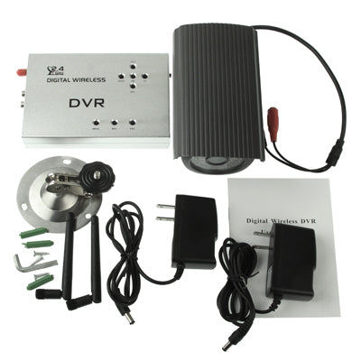 2.4GHz Wireless Home DVR Camera Kit, Support 4 Channels & SD Card, Motion Detection Recording Function