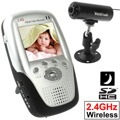 2.4GHz Wireless 4 Channels Digital Video Recorder Monitor DVR Camera Kit, 2.5 inch Screen, Support SD Card & Night Vision