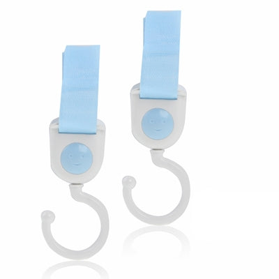 2x Smile Face Style Hook with hook and loop fastener Strap(White)