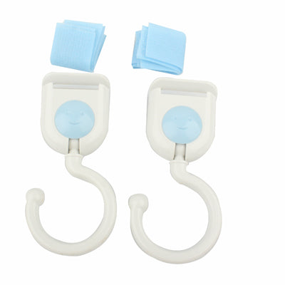 2x Smile Face Style Hook with hook and loop fastener Strap(White)