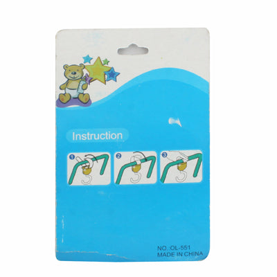 2x Smile Face Style Hook with hook and loop fastener Strap(White)