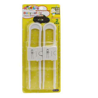 Baby Safety Cabinet Wardrobe Lock (2pcs in one packaging, the price is for 2pcs)(White)