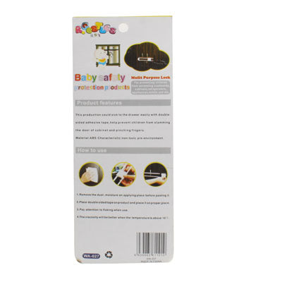 Baby Safety Cabinet Wardrobe Lock (2pcs in one packaging, the price is for 2pcs)(White)