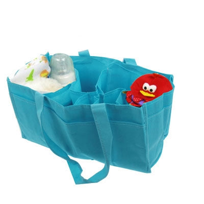 Double-Deck Non-Woven Fabric Mommy Diaper Hand Bag with 7 Compartments