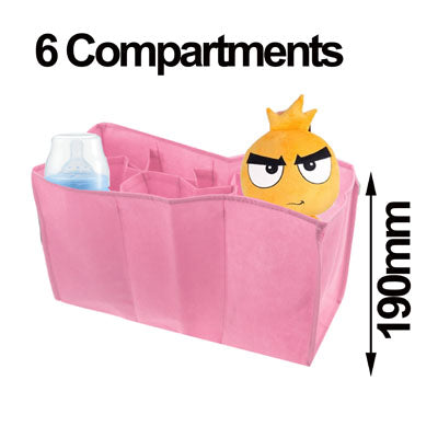 Non-Woven Fabric Mommy Diaper Bag with 6 Compartments(Pink)