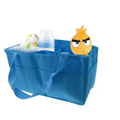 Double-Deck Thickened Non-Woven Fabric Mommy Diaper Hand Bag with 7 Compartments