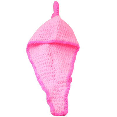 Manual Weaving Baby Hat / Wool Cap Dinosaur Cap / Baby Siamesed Hats(Pink)