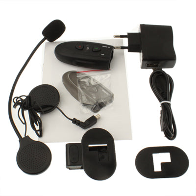 Motorcycle Helmet Dedicated Bluetooth Headset with FM Function for All Bluetooth Mobile Phone(Black)