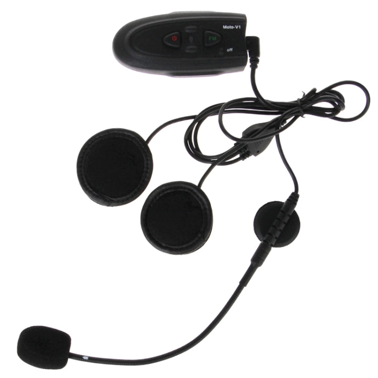 V1-10M Motorcycle Bluetooth V4.0 + EDR Headset Support Calls(Black)