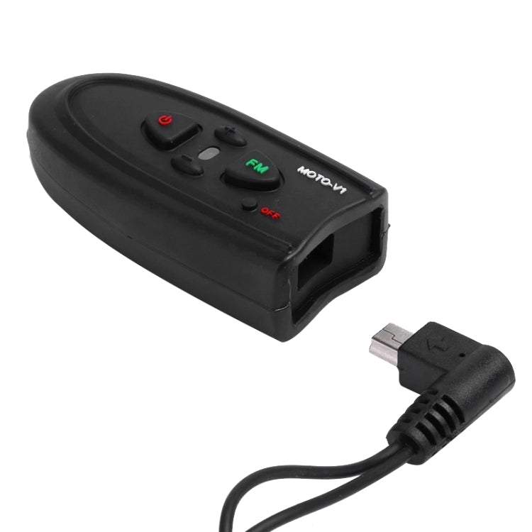 V1-10M Motorcycle Bluetooth V4.0 + EDR Headset Support Calls(Black)