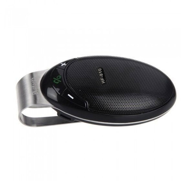 HF-810 Bluetooth 4.0 Hands Free Car Kit Speakerphone Speaker for iPhone / HTC / Samsung, with Sun Visor Clip & Car Charger