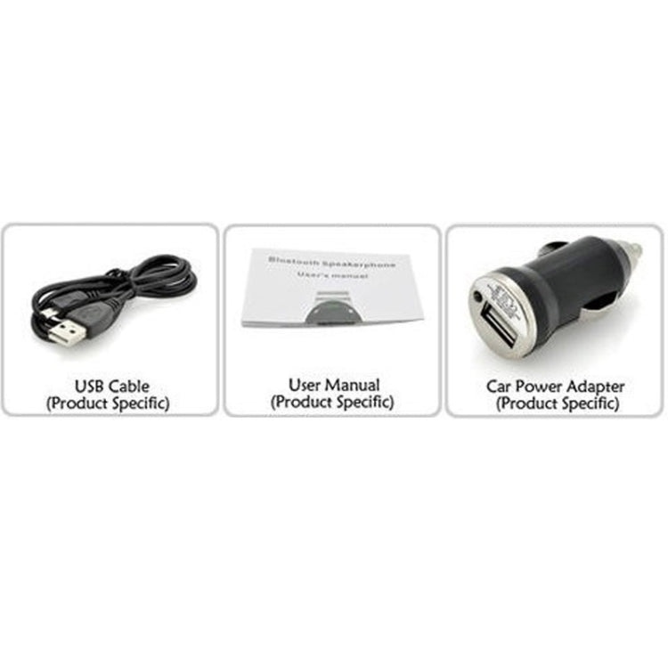 HF-810 Bluetooth 4.0 Hands Free Car Kit Speakerphone Speaker for iPhone / HTC / Samsung, with Sun Visor Clip & Car Charger